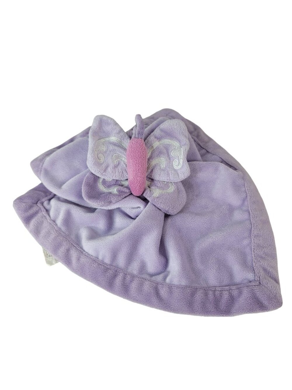Tiddliwinks Butterfly Lovey Plush Purple 13" Square Embroidered Soother Security